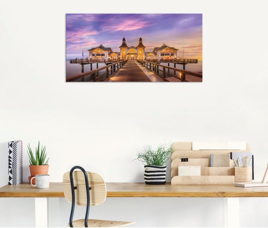 Artland Artprint Rügen pier in Sellin als artprint van aluminium artprint op linnen muursticker of poster in verschillende maten - Foto 6