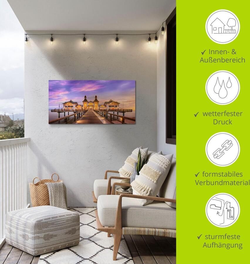 Artland Artprint Rügen pier in Sellin als artprint van aluminium artprint op linnen muursticker of poster in verschillende maten - Foto 5