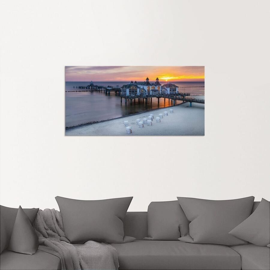 Artland Artprint RÜGEN-pier in Sellin zonsopgang als artprint van aluminium artprint voor buiten artprint op linnen in verschillende maten - Foto 2