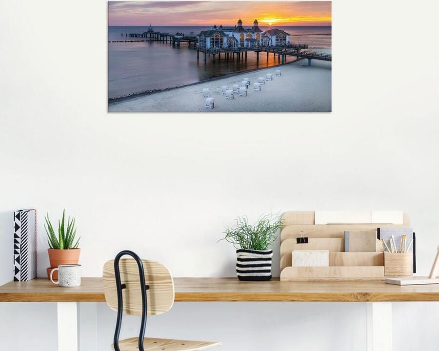 Artland Artprint RÜGEN-pier in Sellin zonsopgang als artprint van aluminium artprint voor buiten artprint op linnen in verschillende maten - Foto 5