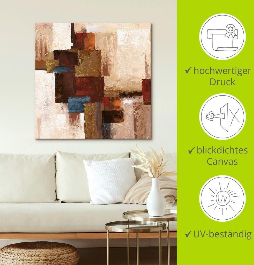 Artland Artprint Ruiten abstract I als artprint op linnen muursticker in verschillende maten - Foto 4