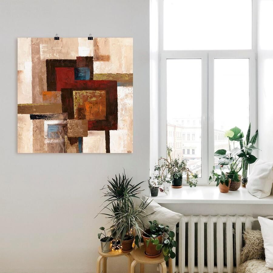 Artland Artprint Ruiten abstract II als artprint op linnen poster in verschillende formaten maten - Foto 3