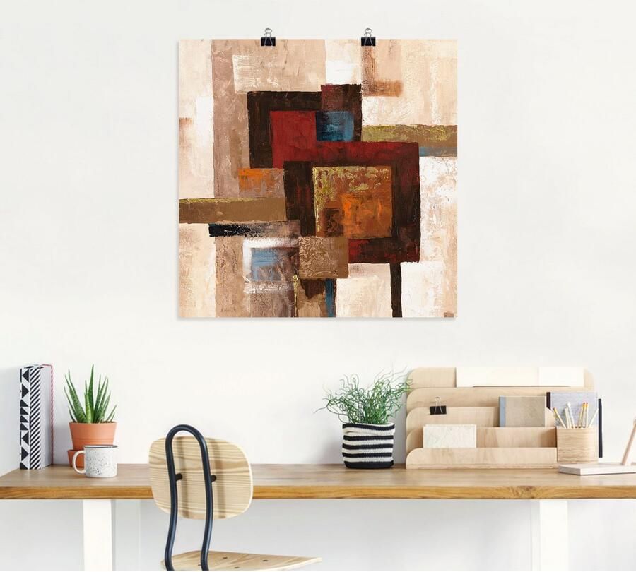 Artland Artprint Ruiten abstract II als artprint op linnen poster in verschillende formaten maten - Foto 6