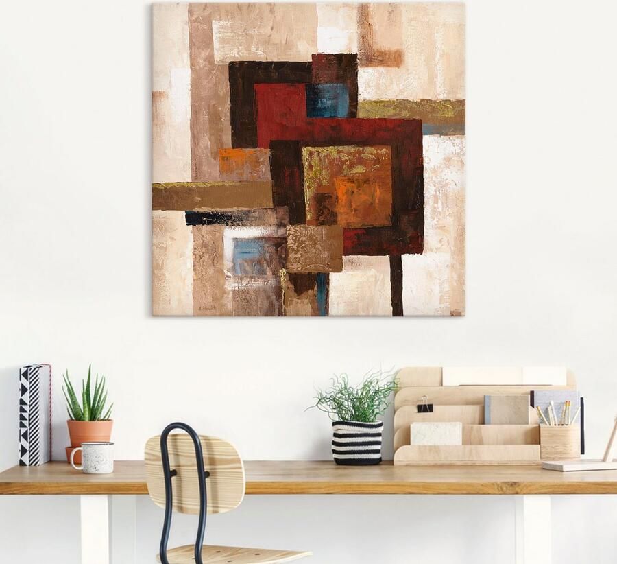 Artland Artprint Ruiten abstract II als artprint op linnen poster in verschillende formaten maten - Foto 5