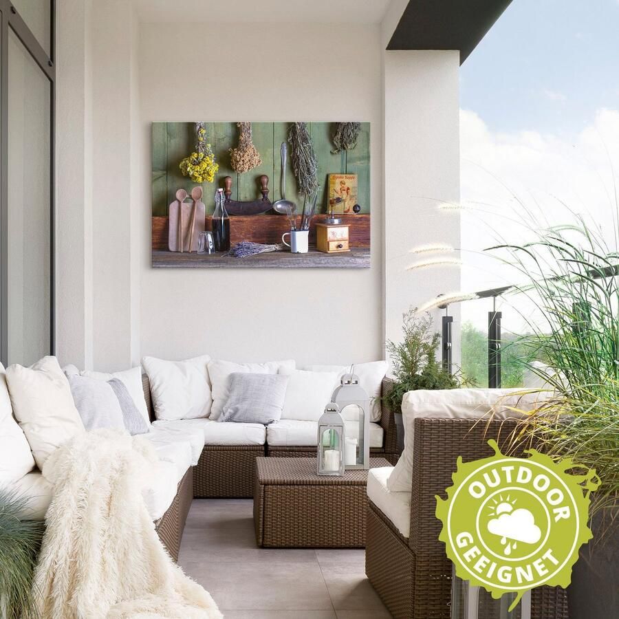 Artland Artprint Rustieke keukenscene als artprint van aluminium artprint voor buiten artprint op linnen poster muursticker - Foto 2