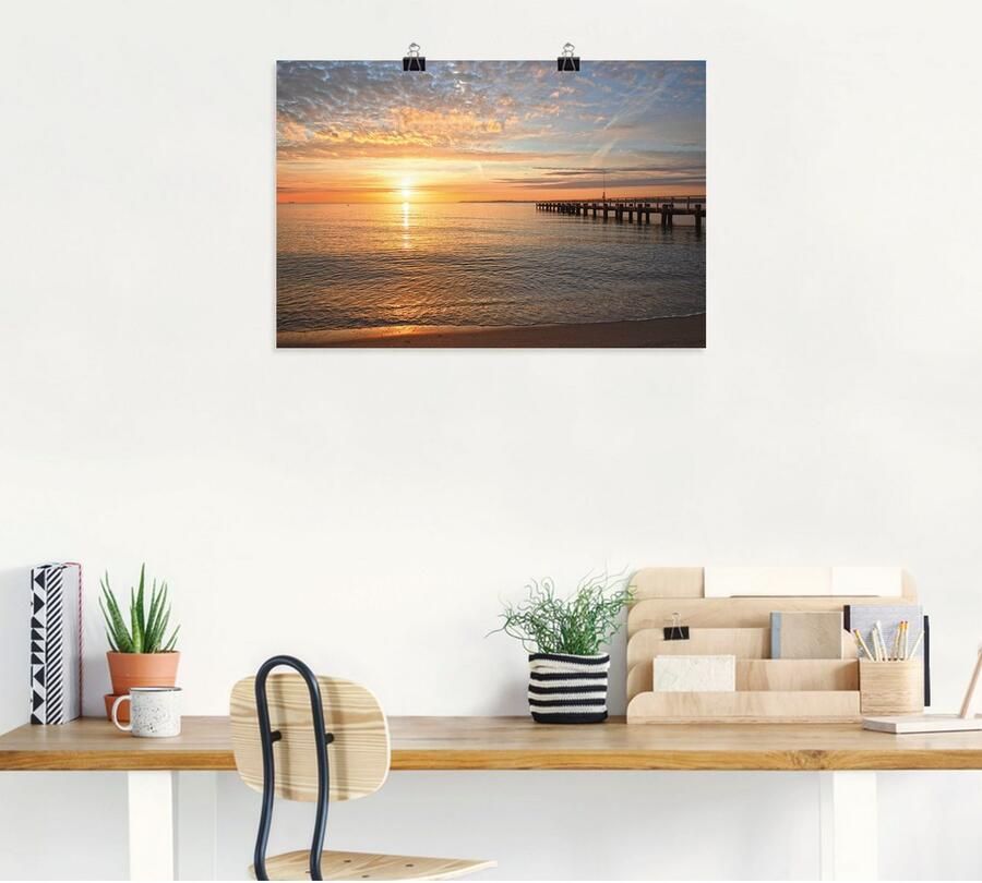 Artland Artprint s Morgens vroeg aan de Oostzee als artprint van aluminium artprint voor buiten artprint op linnen poster muursticker - Foto 6