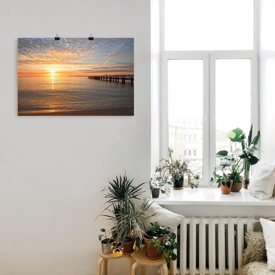 Artland Artprint s Morgens vroeg aan de Oostzee als artprint van aluminium artprint voor buiten artprint op linnen poster muursticker - Foto 2