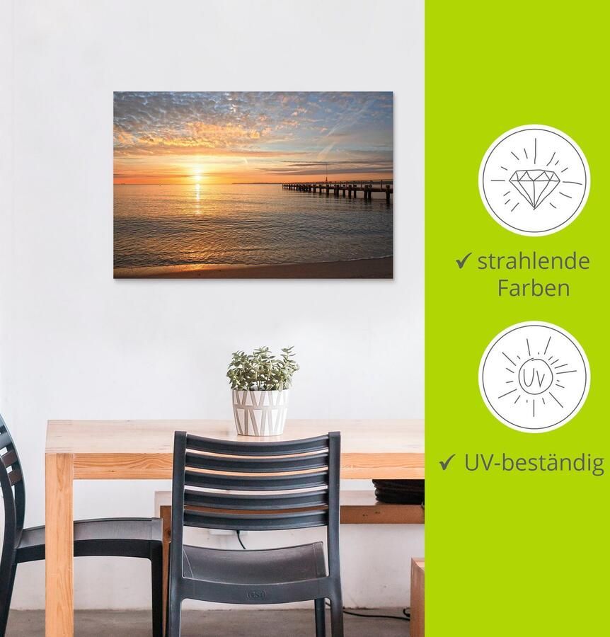 Artland Artprint s Morgens vroeg aan de Oostzee als artprint van aluminium artprint voor buiten artprint op linnen poster muursticker - Foto 3