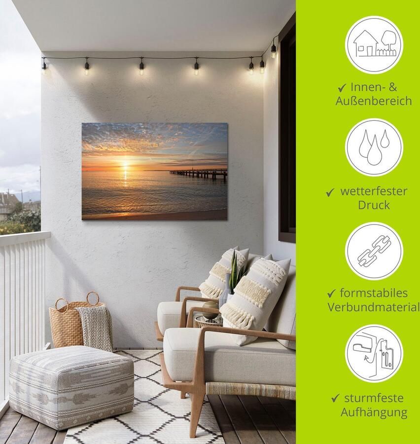 Artland Artprint s Morgens vroeg aan de Oostzee als artprint van aluminium artprint voor buiten artprint op linnen poster muursticker - Foto 5