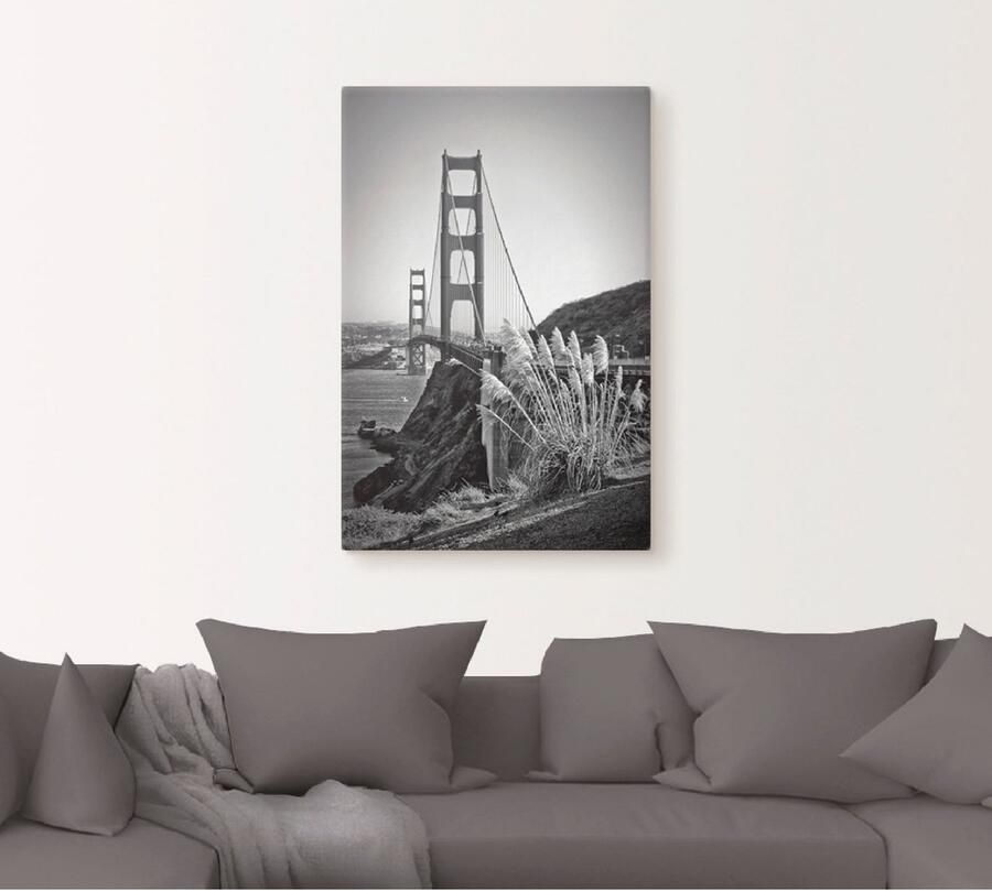 Artland Artprint San Francisco Golden Gate Bridge als artprint op linnen poster in verschillende formaten maten - Foto 4