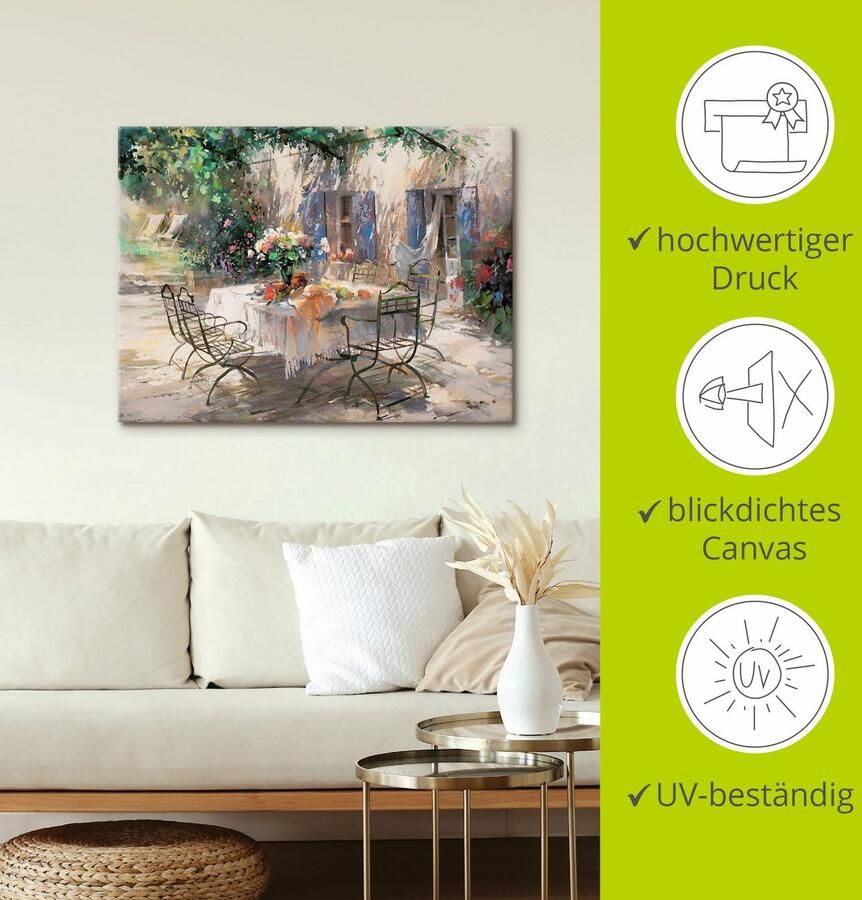 Artland Artprint Schaduw tuin als artprint op linnen poster muursticker in verschillende maten - Foto 3