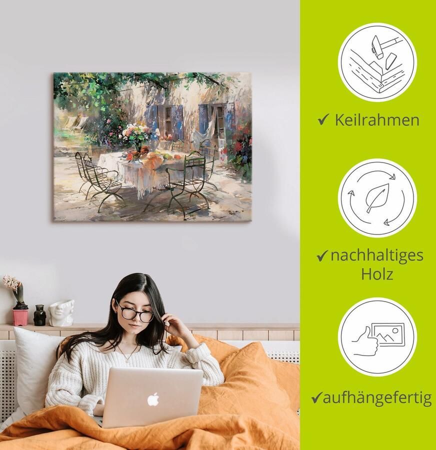 Artland Artprint Schaduw tuin als artprint op linnen poster muursticker in verschillende maten - Foto 2