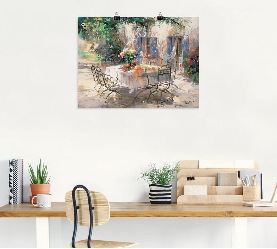 Artland Artprint Schaduw tuin als artprint op linnen poster muursticker in verschillende maten - Foto 4