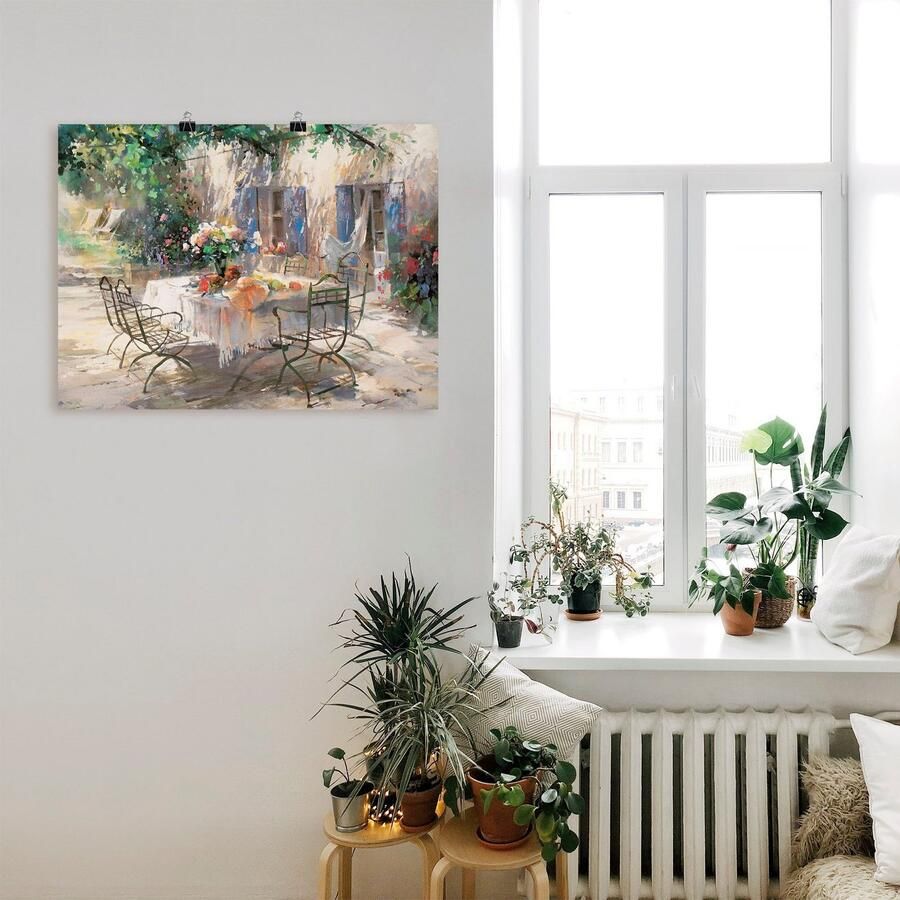 Artland Artprint Schaduw tuin als artprint op linnen poster muursticker in verschillende maten