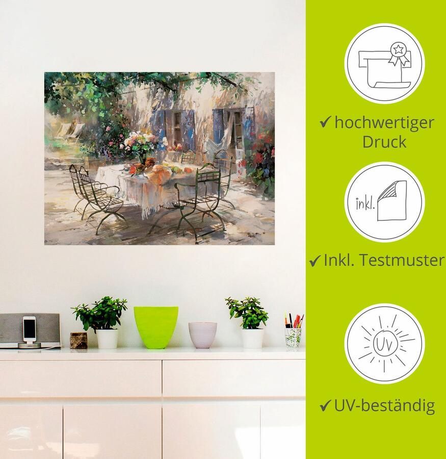 Artland Artprint Schaduw tuin als artprint op linnen poster muursticker in verschillende maten - Foto 2
