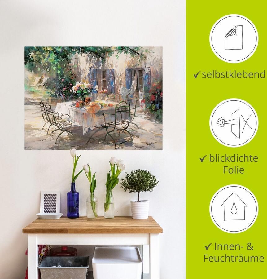 Artland Artprint Schaduw tuin als artprint op linnen poster muursticker in verschillende maten - Foto 3