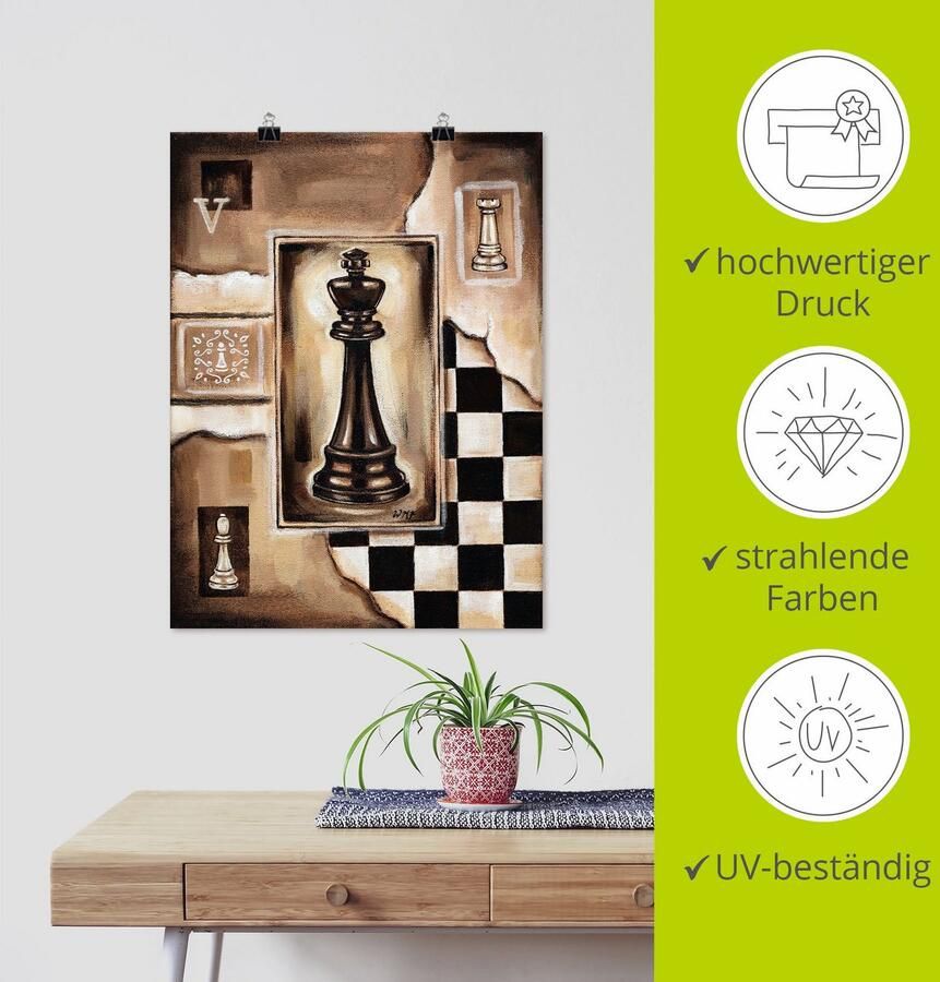 Artland Artprint Schaken koning als poster muursticker in verschillende maten - Foto 3