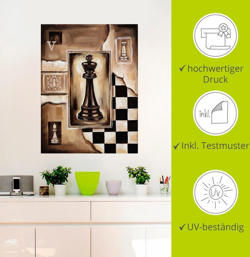 Artland Artprint Schaken koning als poster muursticker in verschillende maten - Foto 2