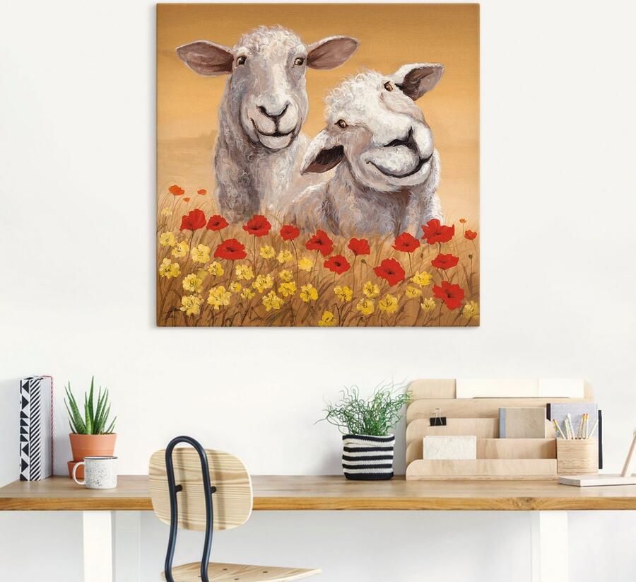 Artland Artprint Schapen als artprint van aluminium artprint voor buiten artprint op linnen poster in verschillende maten. maten - Foto 5