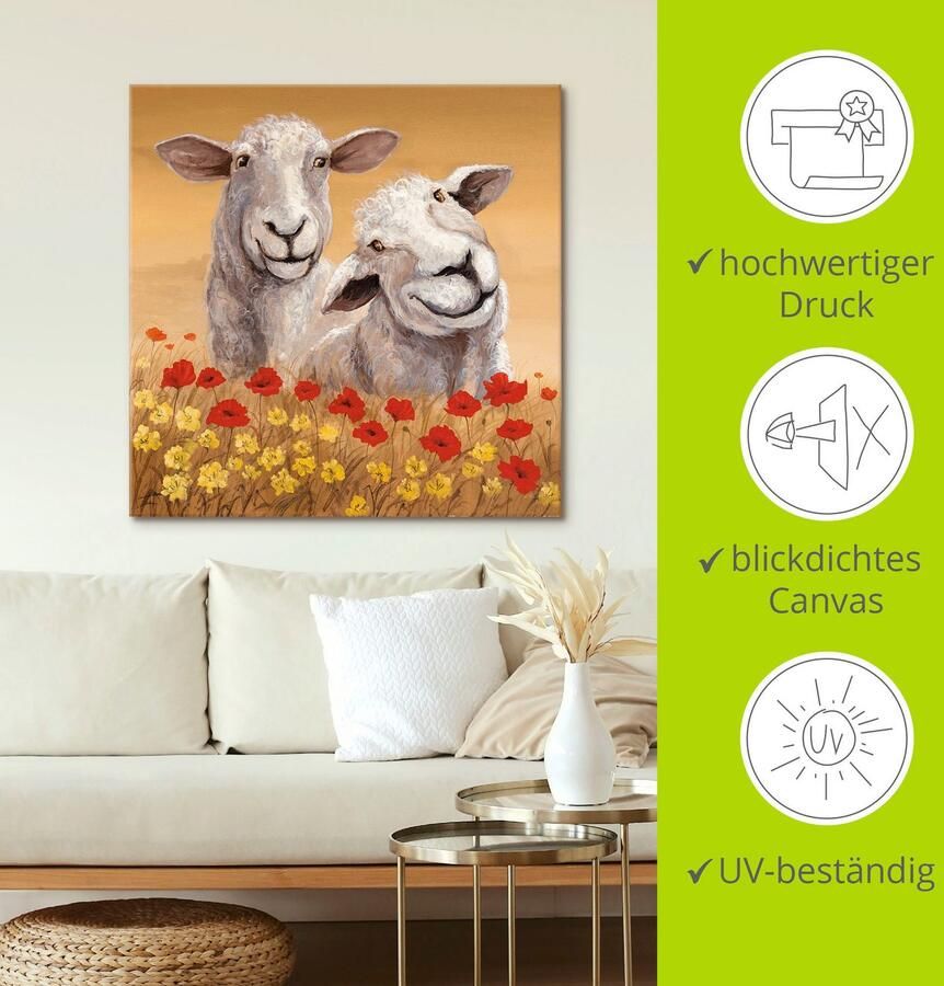 Artland Artprint Schapen als artprint van aluminium artprint voor buiten artprint op linnen poster in verschillende maten. maten - Foto 4