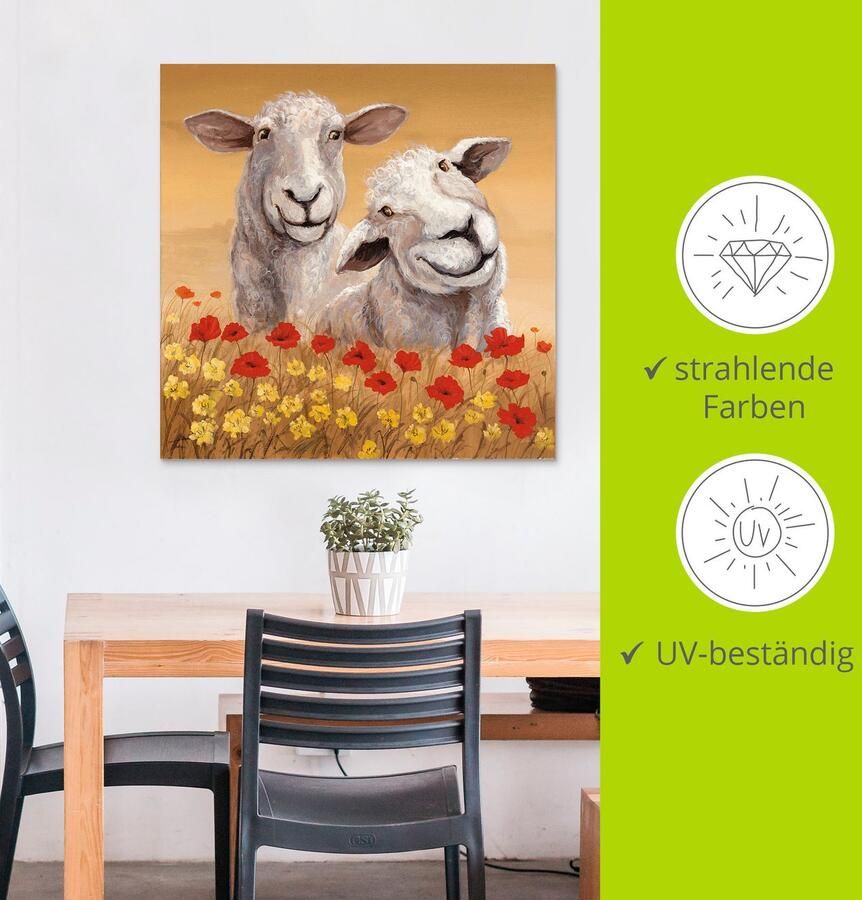 Artland Artprint Schapen als artprint van aluminium artprint voor buiten artprint op linnen poster in verschillende maten. maten - Foto 3