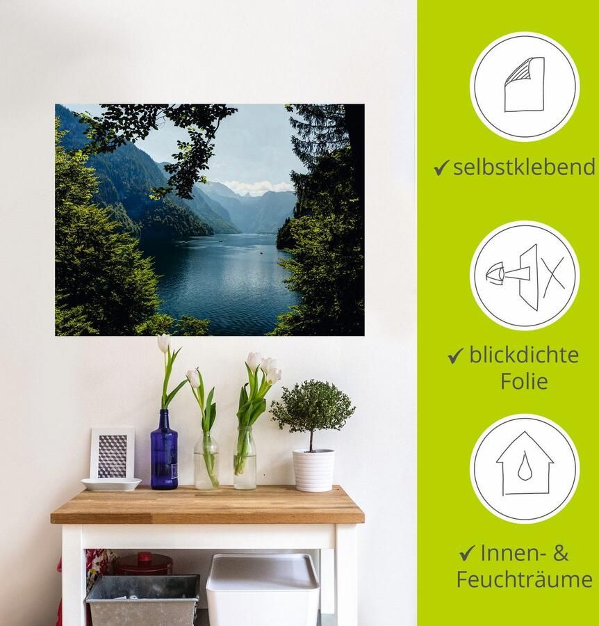 Artland Artprint Schildershoek Königssee- Alpen als artprint op linnen poster muursticker in verschillende maten - Foto 3