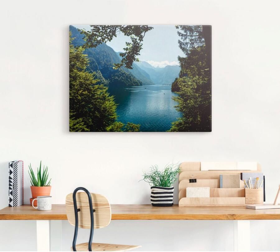 Artland Artprint Schildershoek Königssee- Alpen als artprint op linnen poster muursticker in verschillende maten - Foto 3