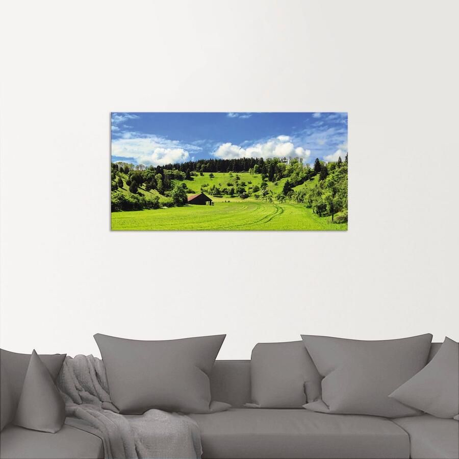 Artland Artprint Schitterend landschap in het Zwarte Woud als artprint van aluminium artprint op linnen muursticker verschillende maten