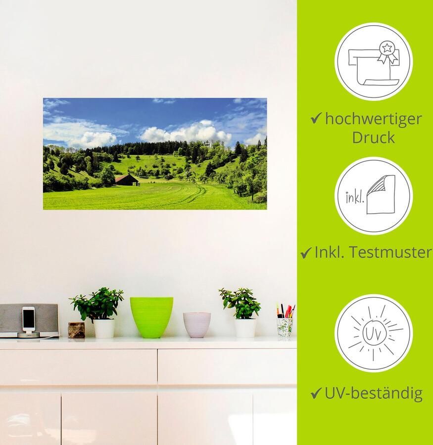 Artland Artprint Schitterend landschap in het Zwarte Woud als artprint van aluminium artprint op linnen muursticker verschillende maten - Foto 3