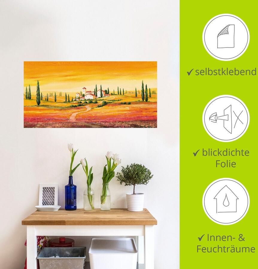 Artland Artprint Schitterend Toscaans landschap als artprint van aluminium artprint voor buiten artprint op linnen poster muursticker - Foto 4