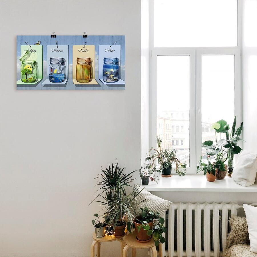 Artland Artprint Seizoenen in glazen als artprint op linnen poster muursticker in verschillende maten