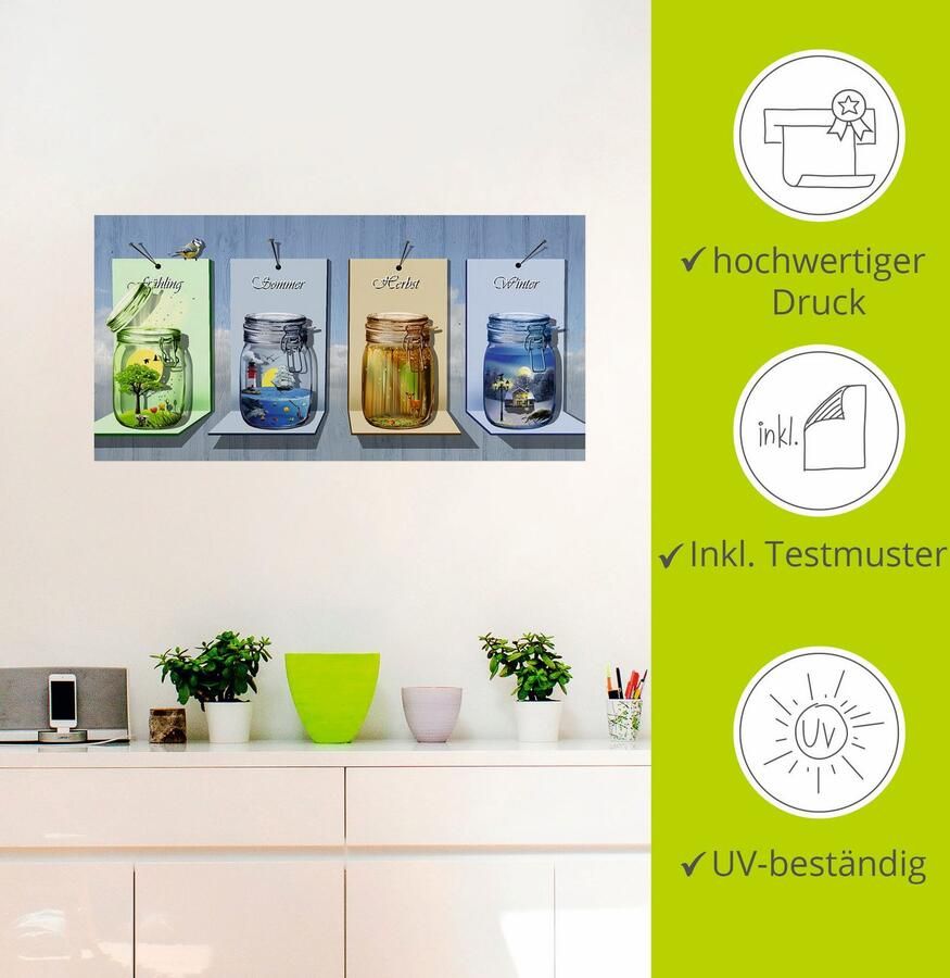Artland Artprint Seizoenen in glazen als artprint op linnen poster muursticker in verschillende maten - Foto 2