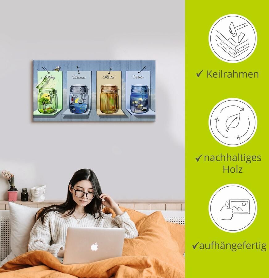 Artland Artprint Seizoenen in glazen als artprint op linnen poster muursticker in verschillende maten