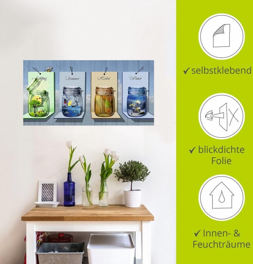 Artland Artprint Seizoenen in glazen als artprint op linnen poster muursticker in verschillende maten - Foto 3