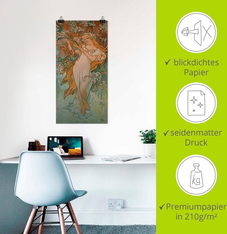 Artland Artprint Seizoenen: voorjaar. 1896. als artprint van aluminium artprint op linnen muursticker of poster in verschillende maten - Foto 2