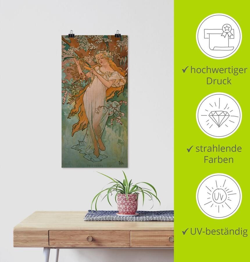 Artland Artprint Seizoenen: voorjaar. 1896. als artprint van aluminium artprint op linnen muursticker of poster in verschillende maten - Foto 3