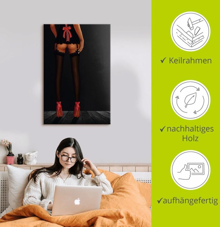 Artland Artprint Sexy benen in highheels als artprint van aluminium artprint voor buiten artprint op linnen poster in verschillende maten. maten