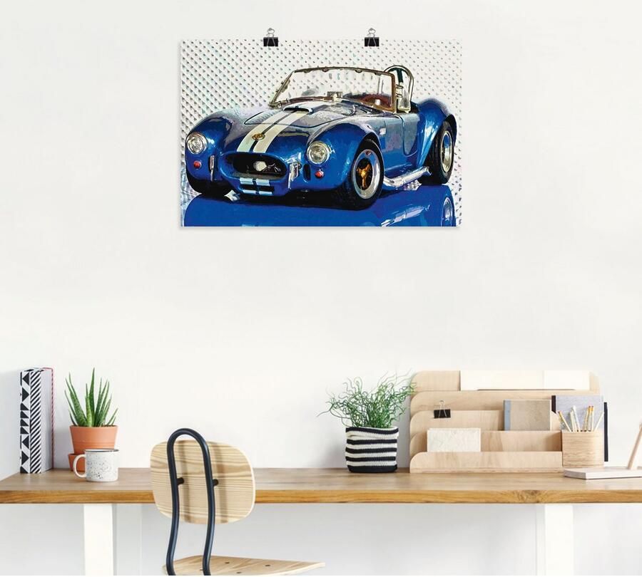 Artland Poster Shelby Cobra blauw