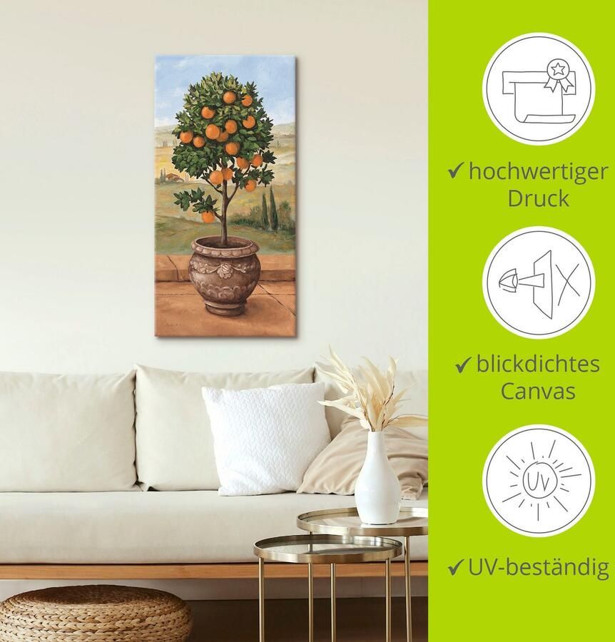 Artland Artprint op linnen Sinaasappelboompje - Foto 4