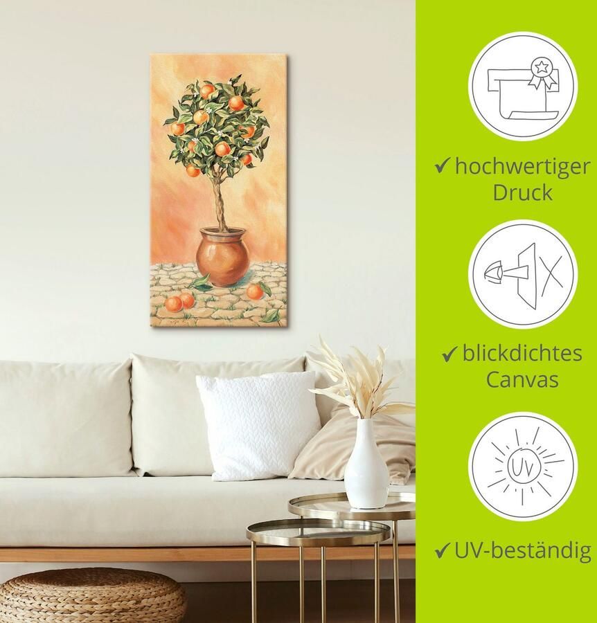 Artland Artprint op linnen Sinaasappelboompje I - Foto 4