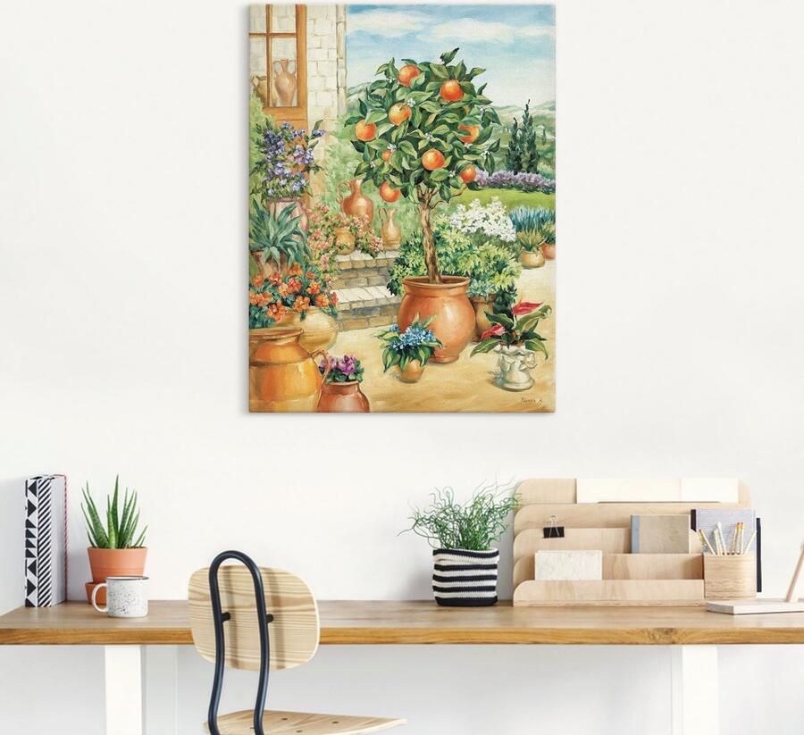 Artland Artprint Sinaasappelboompje in de tuin als artprint van aluminium artprint voor buiten artprint op linnen poster muursticker - Foto 4
