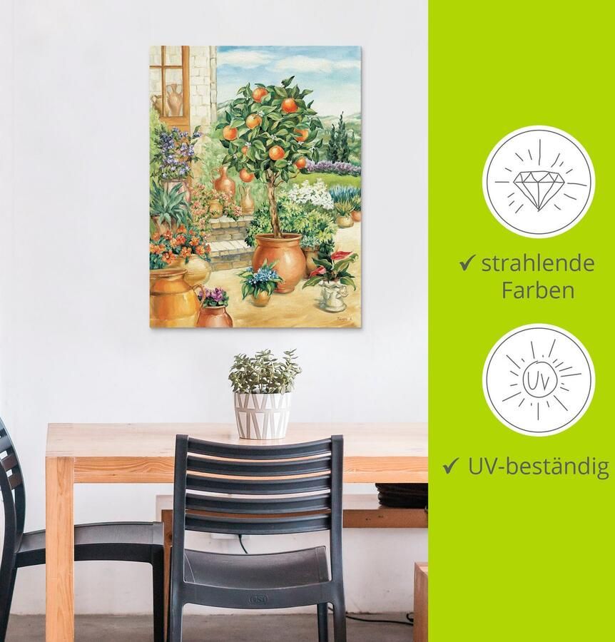 Artland Artprint Sinaasappelboompje in de tuin als artprint van aluminium artprint voor buiten artprint op linnen poster muursticker - Foto 3