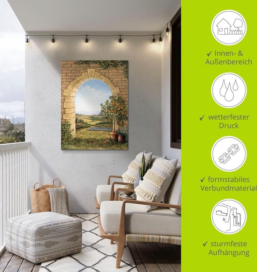Artland Artprint Sinaasappelboompje voor de boog als artprint van aluminium artprint voor buiten artprint op linnen poster muursticker - Foto 5