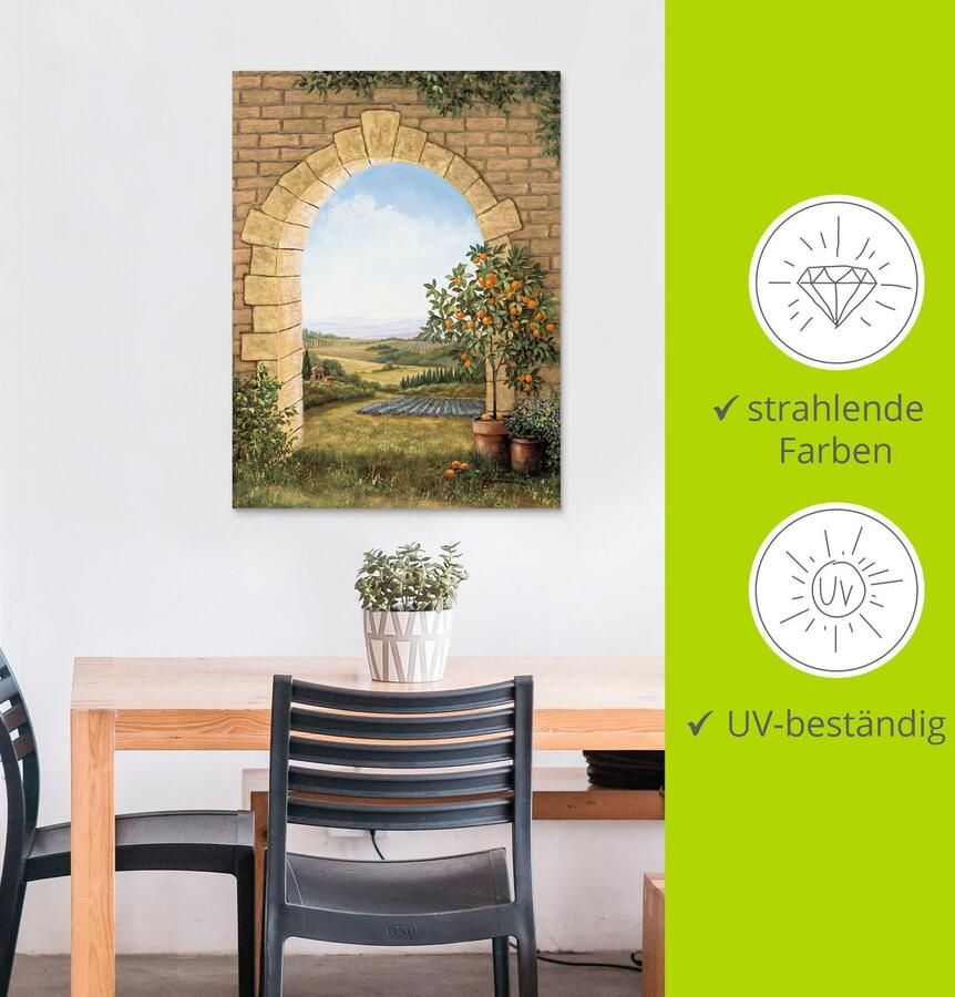 Artland Artprint Sinaasappelboompje voor de boog als artprint van aluminium artprint voor buiten artprint op linnen poster muursticker - Foto 4