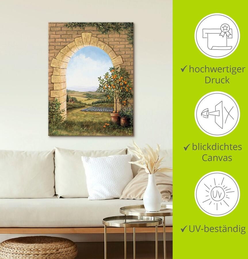 Artland Artprint Sinaasappelboompje voor de boog als artprint van aluminium artprint voor buiten artprint op linnen poster muursticker - Foto 4