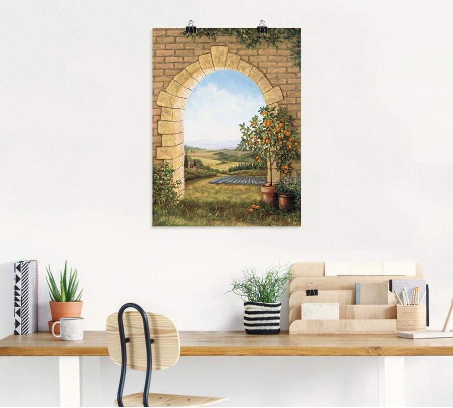 Artland Artprint Sinaasappelboompje voor de boog als artprint van aluminium artprint voor buiten artprint op linnen poster muursticker - Foto 5