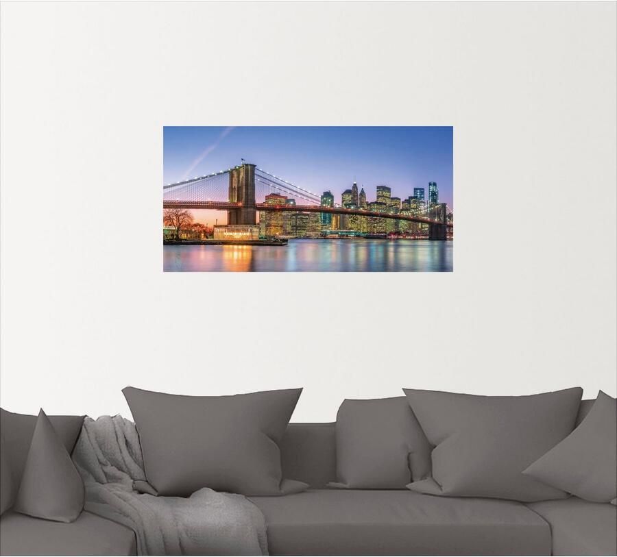 Artland Artprint Skyline New York City als artprint van aluminium artprint voor buiten artprint op linnen poster muursticker - Foto 4