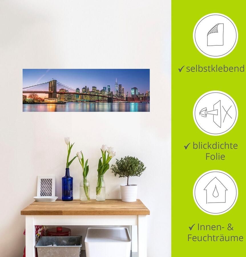 Artland Artprint Skyline New York City als artprint van aluminium artprint voor buiten artprint op linnen poster muursticker - Foto 3