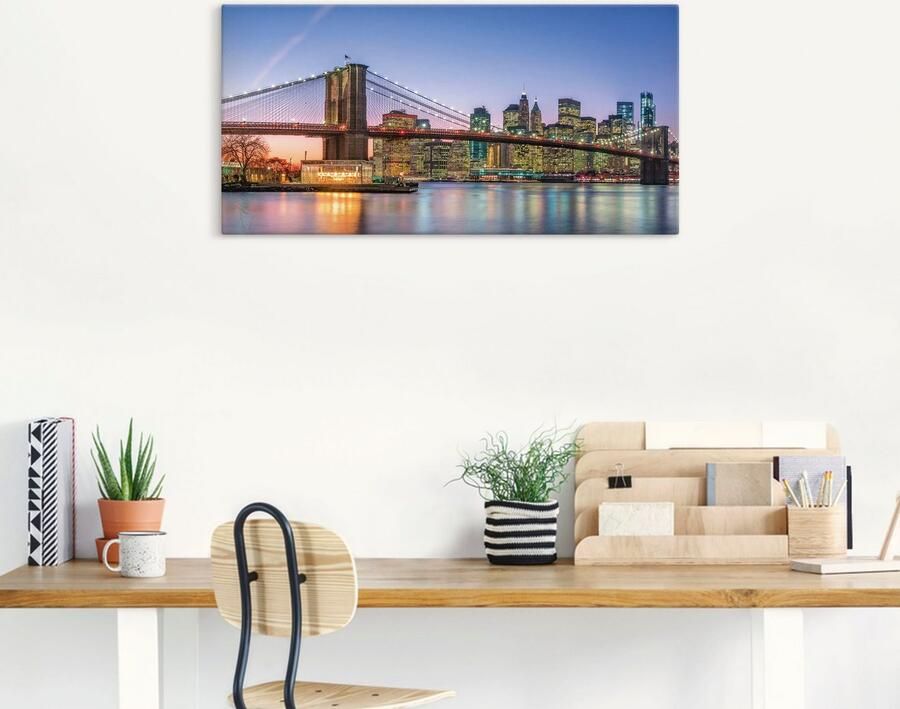Artland Artprint Skyline New York City als artprint van aluminium artprint voor buiten artprint op linnen poster muursticker - Foto 4