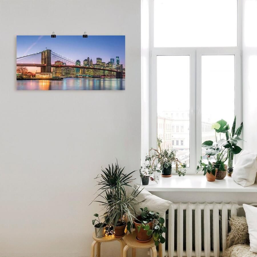 Artland Artprint Skyline New York City als artprint van aluminium artprint voor buiten artprint op linnen poster muursticker - Foto 2